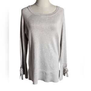 Isela Gray Lounging Sweatshiry Tie Rhinesrone Cuffs